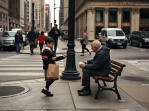 Boy Shares Lunch With Homeless Man, Sparks Community Transformation