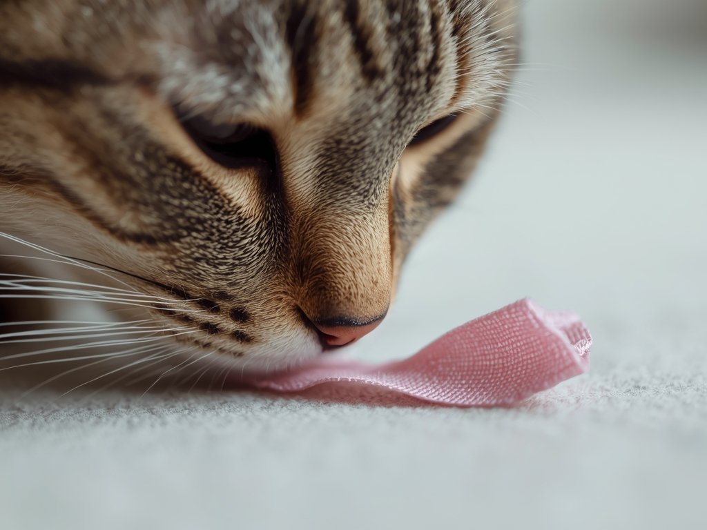 A close-up of a cat’s nose twitching as it sniffs