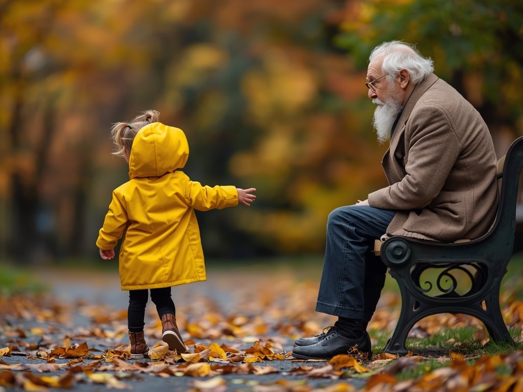 A curious little girl with pigtails, wearing a bright yellow