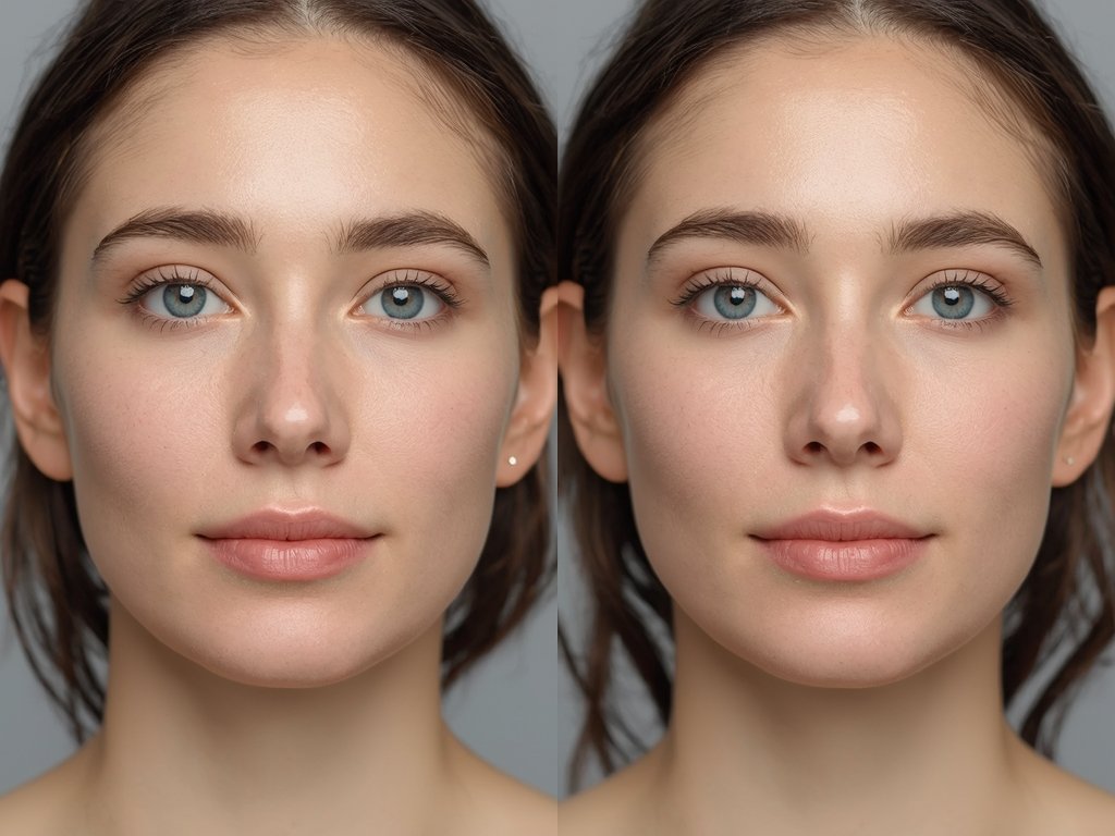 John standing side-by-side with a before-and-after comparison, showing a noticeable