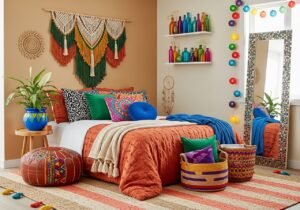Afrohemian Bedroom Makeover: 12 Colorful Accent Ideas
