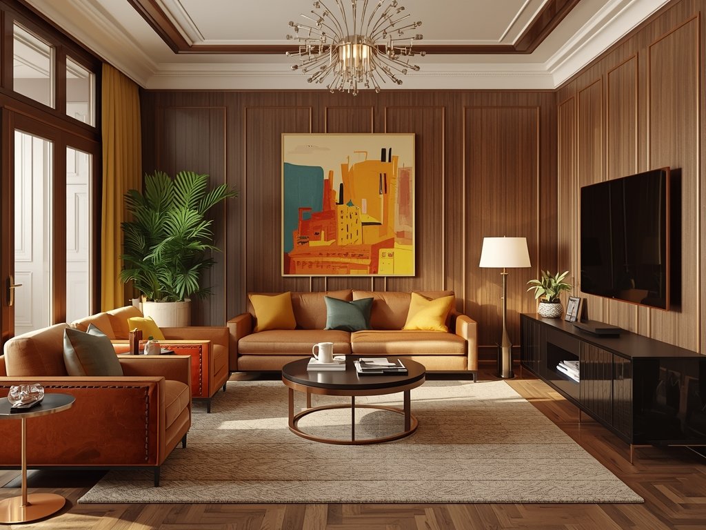 A small Art Deco living room with a