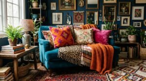 10 Maximalist Rug, Cushion, and Throw Layering Ideas